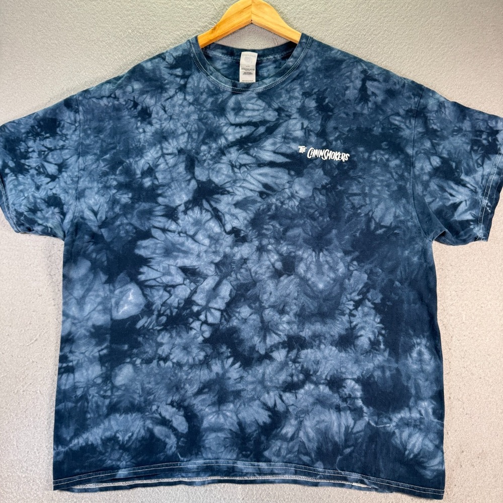 The Chainsmokers World War Joy T-Shirt Mens 2XL Blue Tie Dye Concert Merch‎ Tour